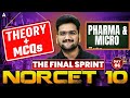 NORCET 10 Mains Pharmacology &amp; Microbiology | Theory + MCQ Questions |NORCET 10 Mains Revision Class