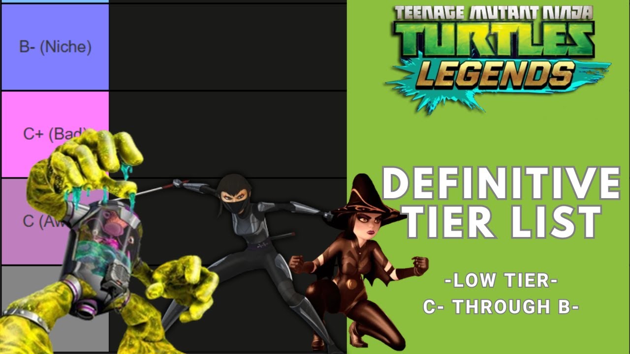 DEFINITIVE TIER LIST - LOW TIER | TMNT Legends