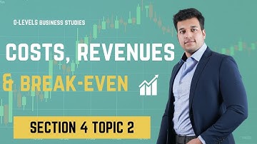 COSTS, REVENUES & BREAK-EVEN | SECTION 4 TOPIC 2 | O LEVELS 7115 /IGCSE 0450 BUSINESS STUDIES |