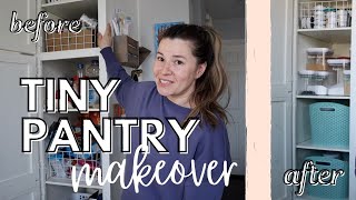 Small Pantry Organization + Declutter Makeover | How to Organize a SMALL Pantry | Budget Friendly