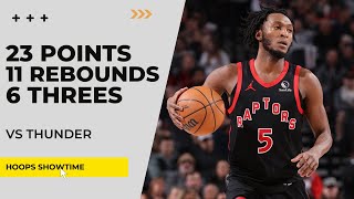 Immanuel Quickley 23 Points, 11 Rebs, 6 Threes Vs Thunder I 25-26 Nba Season