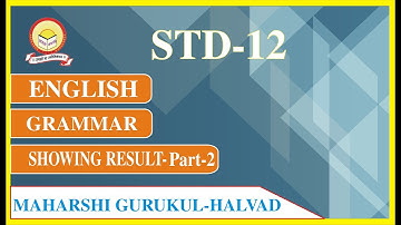 Class 12 Commerce English Grammar Showing Result Part 2 Maharshi gurukul