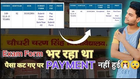 Exam Form भर रहा था पैसे कट गए पर PAYMENT नहीं हुआ😲🤧 | How to solve this problems in ccsu exam form