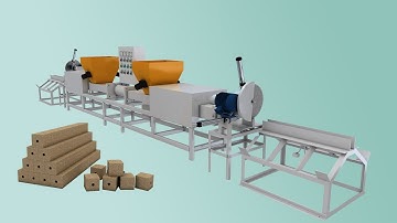 Pressed Pallet Block Machine with Automatic Cutting Saw
