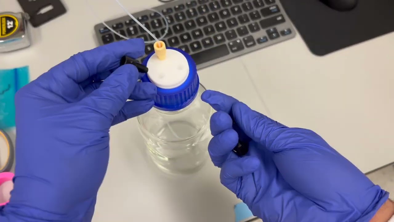 How to assemble and Connect the Larger Flow Sensor with GL45 Cap from VICI