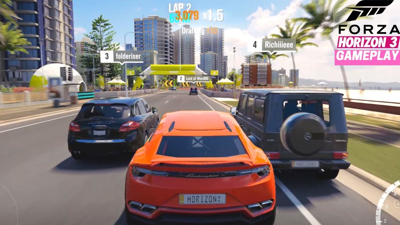 Lamborghini URUS - Forza Horizon 3 Gameplay. Park Cross Country Circuit. Surfers Paradise Exhibition