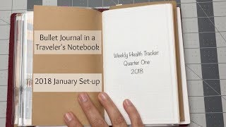 2018 January Set-up: Bullet Journal in a Traveler's Notebook