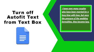 How to turn off autofit text from google docs text box
