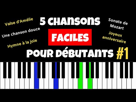 5 chansons FACILES au PIANO pour débutants #1 🎹 