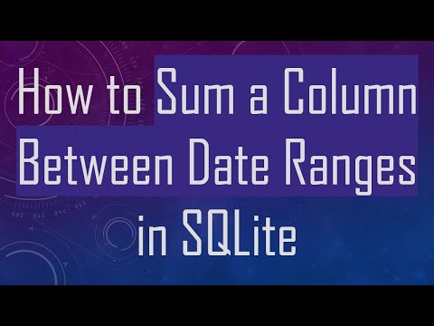 How to Sum a Column Between Date Ranges in SQLite