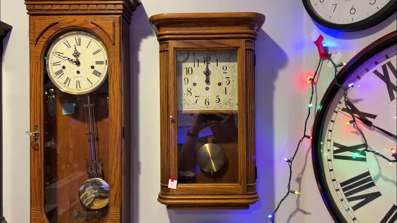 Howard Miller Sandringham Wall Clock Chimes 12 PM YouTube