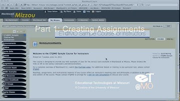 Creating and Grading Assignments in Blackboard