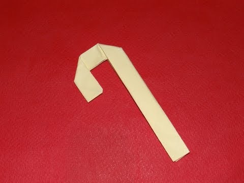 How To Make An Origami Christmas Candy Cane - YouTube