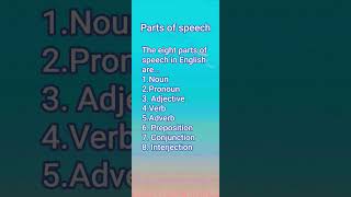 parts of speech#english grammar #shortvideo