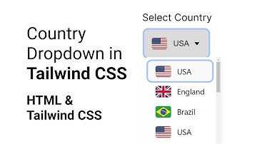 Country Dropdown Menu in Tailwind CSS | HTML #TailwindCSS #HTML #CSS #WebDevelopment