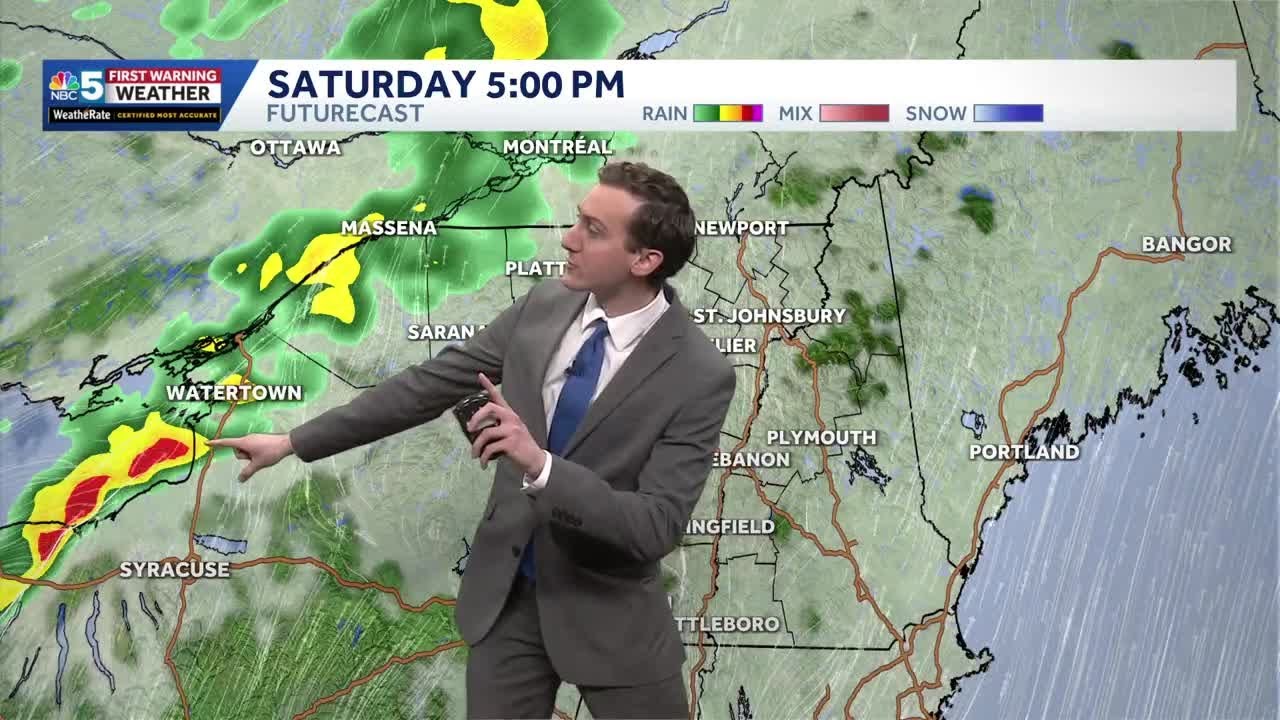 Mild weekend, showers Saturday followed by a drier Sunday in Vermont (03-07-26)