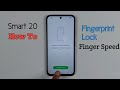 Infinix Smart 20 | How To Fingerprint Lock | Finger Lock Setup | Fingerprint Speed