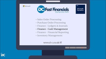 Financial Management Cash Management demo for Fast Financials Dynamics NAV ERP