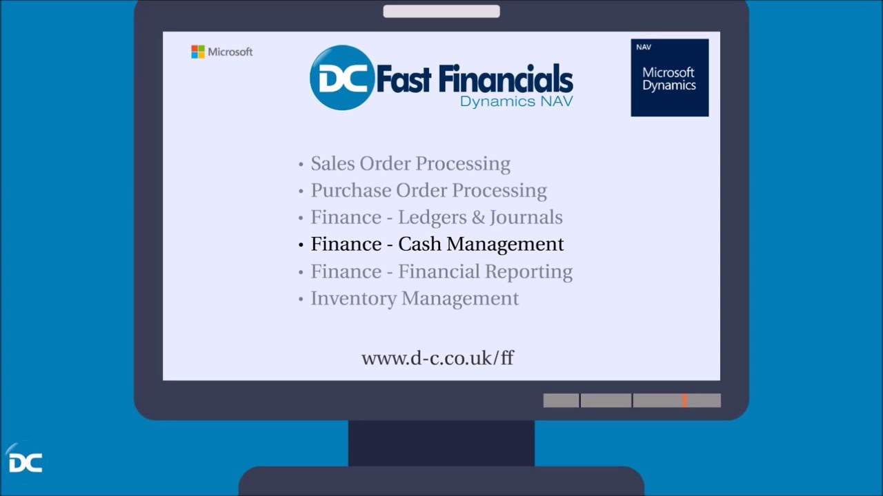Financial Management Cash Management demo for Fast Financials Dynamics ...
