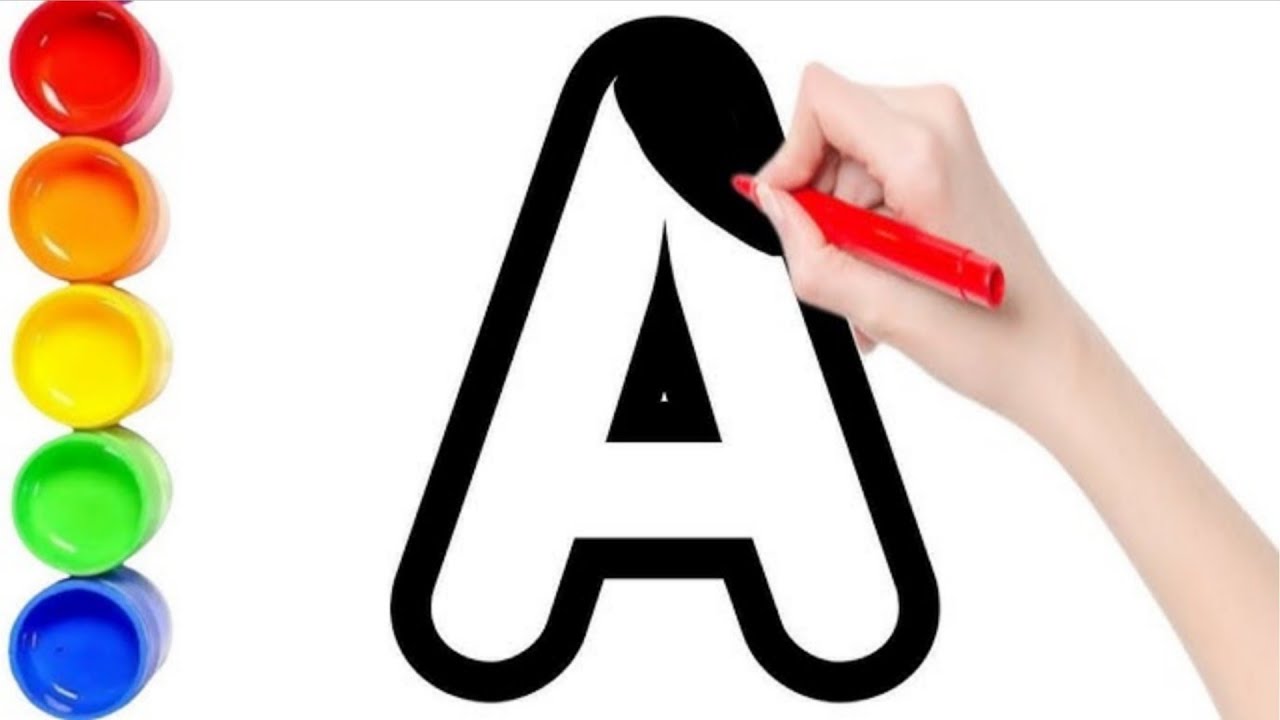 Alphabet, ABC song, abcd, a to z, Kids rhymes, collection for writing along dotted lines for toddler