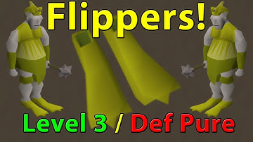 Oldschool Runescape: How to Flippers on Level 3 Skiller and Defence Pure | Fossil Island Underwater