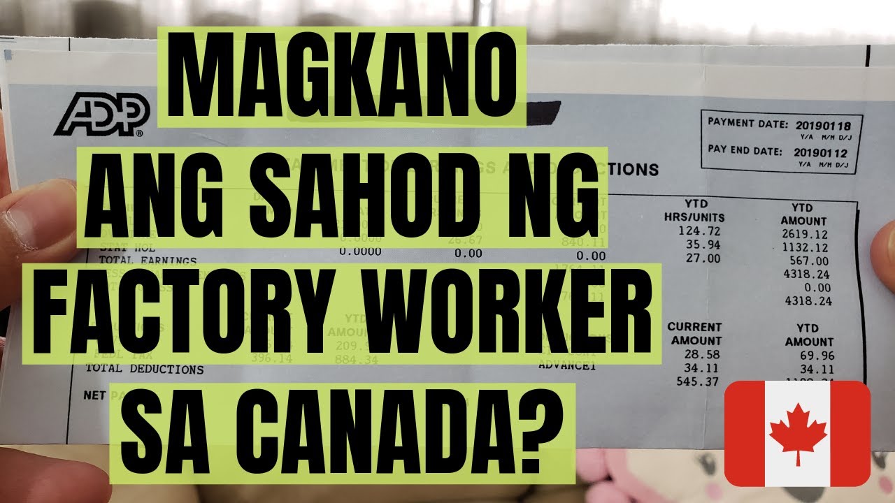 Sahod ng Factory Worker sa Canada with Pay Slip | with OT VS without OT | Buhay Canada