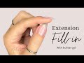 How to: back fill gel extensions with builder gel