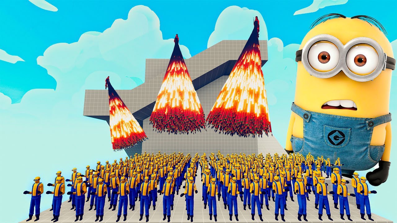 100x MINION + 1x GIANT vs 4x EVERY GOD   Totally Accurate Battle Simulator TABS