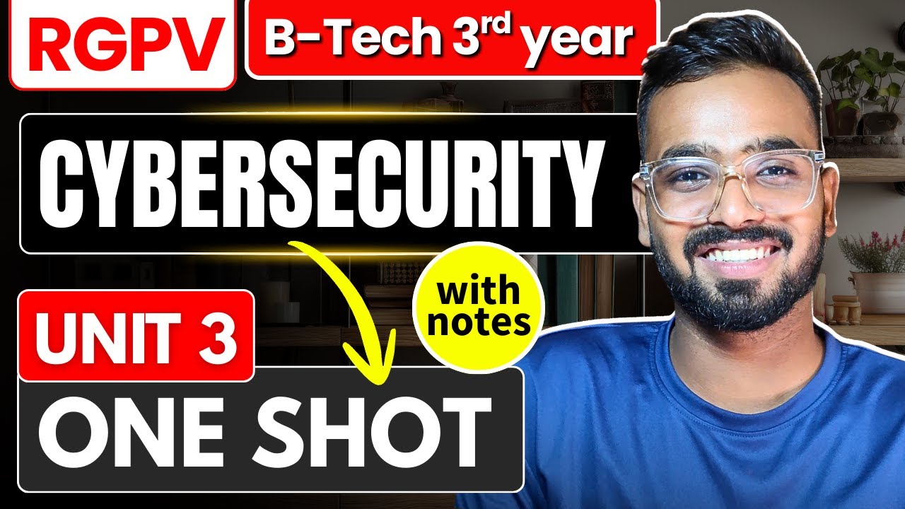 Cybersecurity Unit-3 in ONE SHOT: Cyber Laws & IT Act | Exam-Oriented Preparation for RGPV