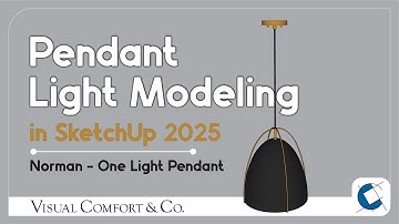 SketchUp Modeling | Norman - One Light Pendant #sketchup #visualcomfort #pendant #light