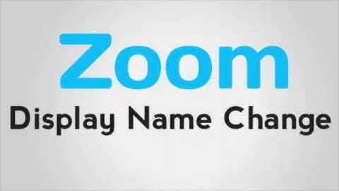 Zoom Name change - display Name edit in zoom Account