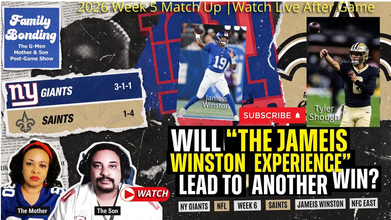 🏈 🔥 LIVE! Mother‑Son G‑Men Break Down Giants vs. Saints – Week 6 Recap & NFC East! 🔥
