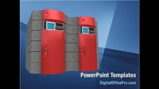 Web Server PowerPoint Template Backgrounds - DigitalOfficePro #06329