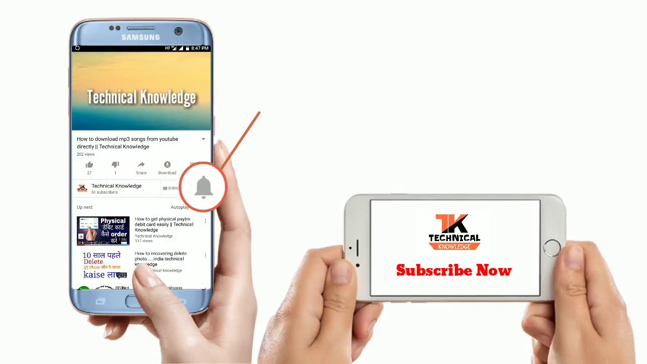 Press the Bell icon on Youtube app and never miss any update (video intro)
