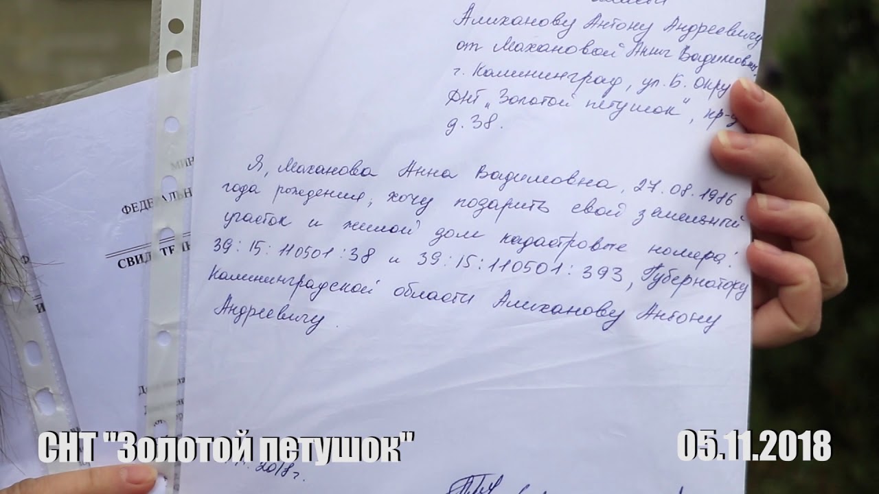 Беспредел СНТ ЗОЛОТОЙ ПЕТУШОК КАЛИНИНГРАД