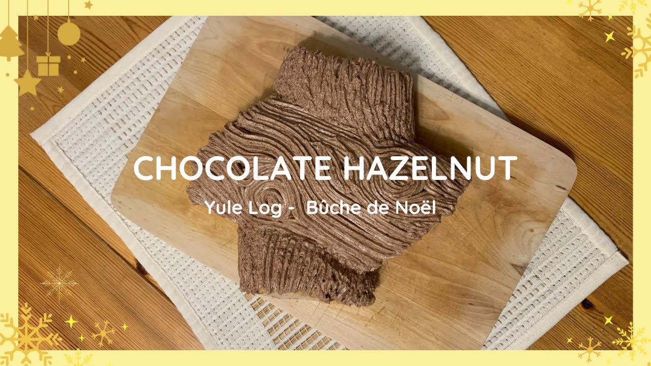 Рождественское полено с шоколадом и фундуком