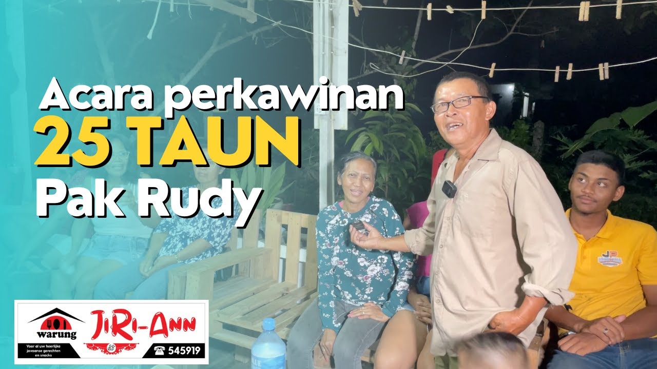 🇸🇷🇮🇩 Acara pernikahan pak Rudi sampun 25 taun