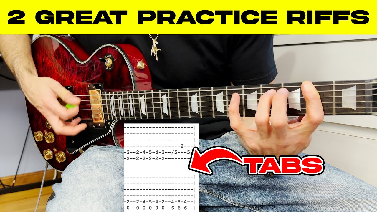 2 Great Guitar Practice Song Riffs with Tabs - YouTube