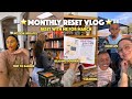 MONTHLY RESET VLOG | Cleaning, Reading Journal, Notion Update, Barnes Trip, Book Haul, Plant Care