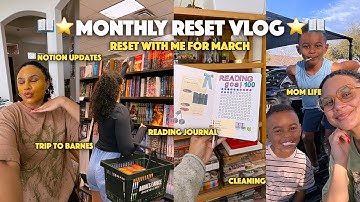 MONTHLY RESET VLOG | Cleaning, Reading Journal, Notion Update, Barnes Trip, Book Haul, Plant Care