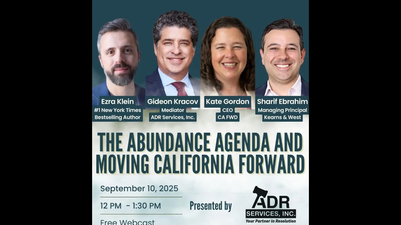 The Abundance Agenda and Moving California Forward