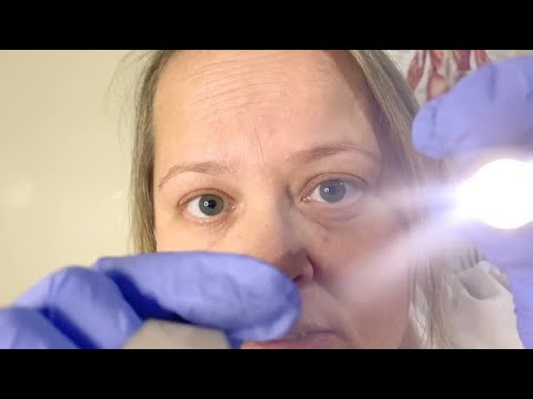 ASMR TINGLY MEDICAL & EYE EXAM | Vitals, ENT, Camera Touching, Up Close, & Whispered