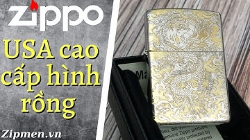 Zippo USA cao cấp hình rồng cuộn| Hộp quẹt Zippo Mỹ chính hãng