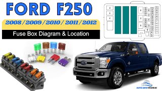 Fuse Box Location & Diagrams: F-250 Ford 2008 / 2009 / 2010 / 2011 / 2012 Owner's Manual Fuse Box Location & Diagrams: F-250 Ford 2008 / 2009 / 2010 / 2011 / 2012 Owner's Manual