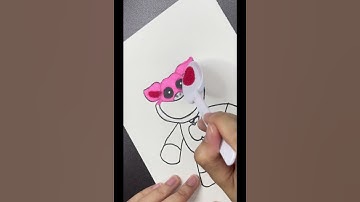 Sand drawing Picky Piggy Smiling Critters from Poppy Playtime Chapter 3. #poppyplaytime #shorts
