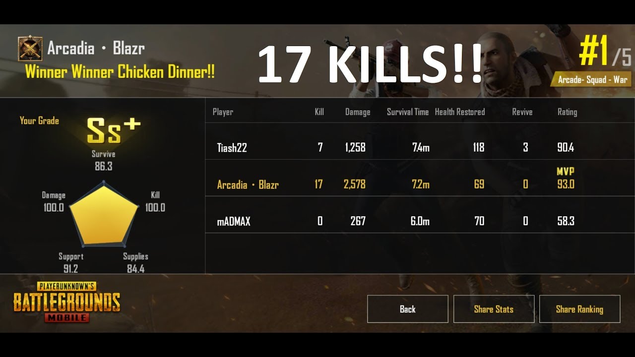 PUBG MOBILE War Mode | 17 Kills | Clutch Moments