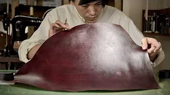 Making HANDMADE Derby Shoes in Embossed Cordovan Leather
