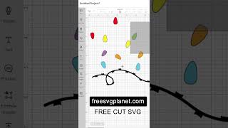 Christmas lights svg free #shorts #youtubeshorts #christmas #cricut #cutsvg #freesvg