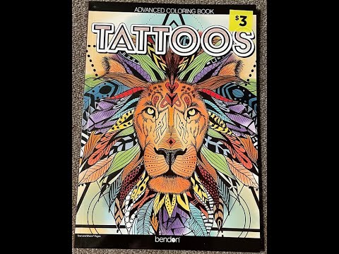 Tattoos coloring book by Bendon Books review - YouTube