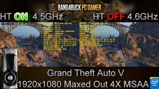 Intel i7 5960X Hyper Threading On 4.5GHz VS Hyper Threading Off 4.6GHz Gaming (Re upload)